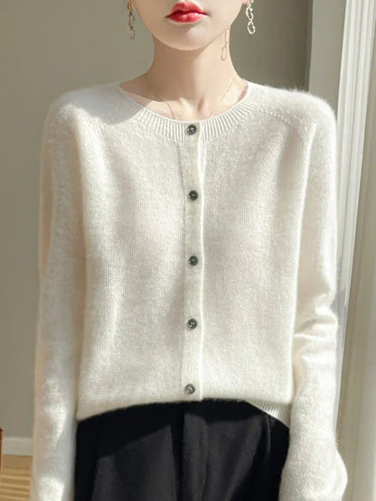 Cárdigan de punto mezcla de lana I Ideal para otoño e invierno