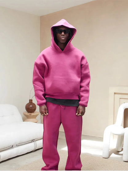 Conjunto de Sudadera con Capucha y Joggers para Hombre I Ideal para Otoño e Invierno