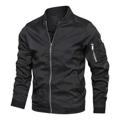 Chaqueta Bomber Ligera para Hombre con Cremallera y Puños Elásticos I Ideal para Primavera y Otoño
