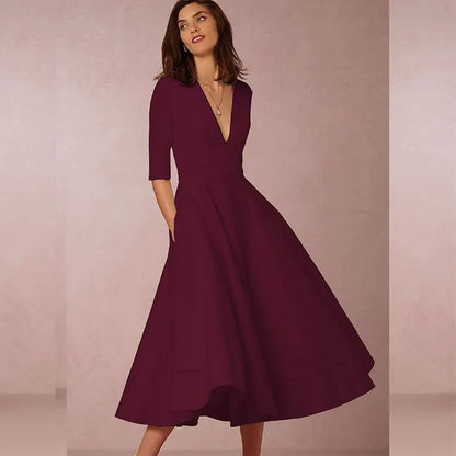 Vestido Vintage de los Años 60 con Falda Acampanada | Ideal para Primavera y Otoño