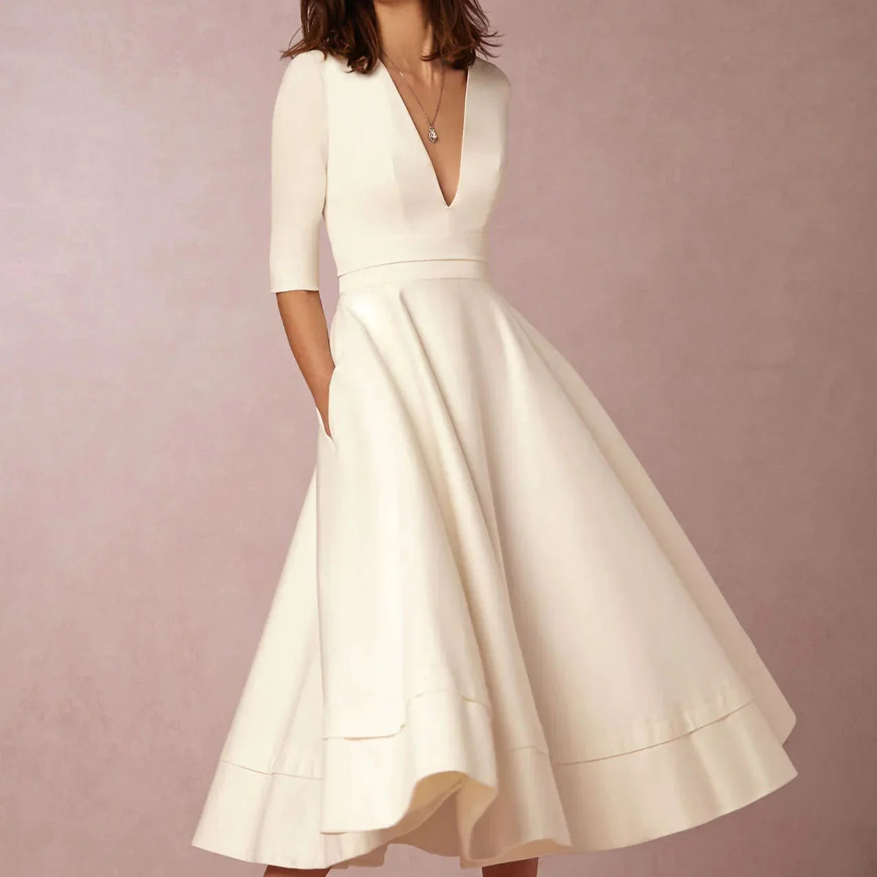 Vestido Vintage de los Años 60 con Falda Acampanada | Ideal para Primavera y Otoño