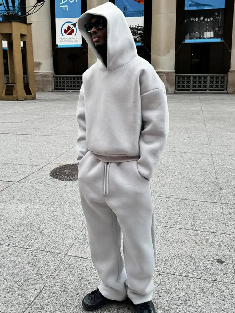 Conjunto de Sudadera con Capucha y Joggers para Hombre I Ideal para Otoño e Invierno