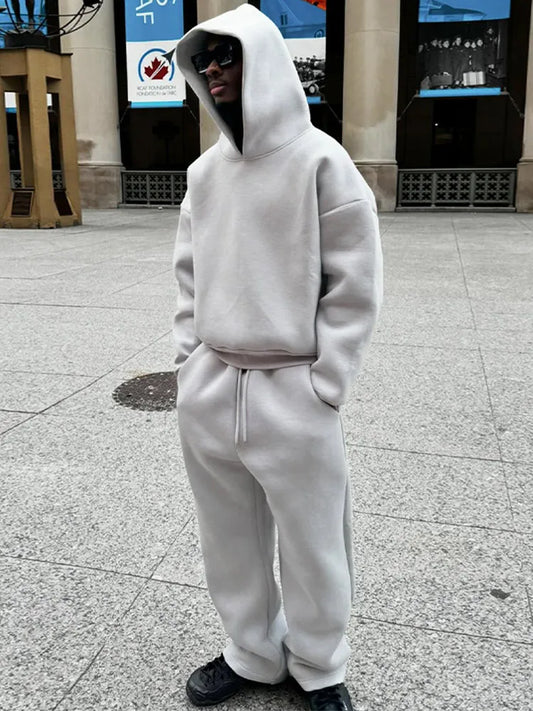 Conjunto de Sudadera con Capucha y Joggers para Hombre I Ideal para Otoño e Invierno