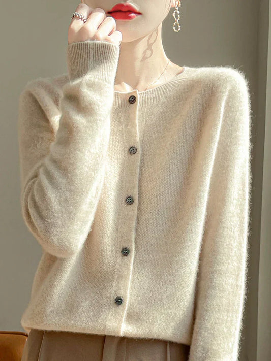 Cárdigan de punto mezcla de lana I Ideal para otoño e invierno