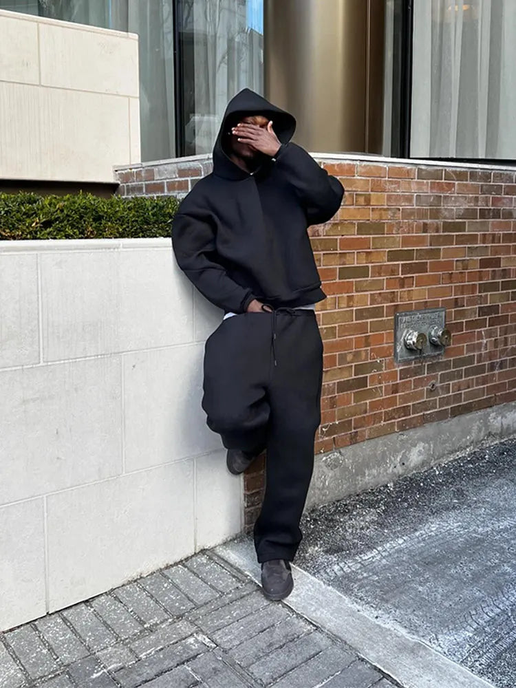 Conjunto de Sudadera con Capucha y Joggers para Hombre I Ideal para Otoño e Invierno
