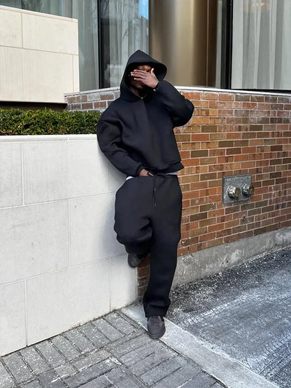 Conjunto de Sudadera con Capucha y Joggers para Hombre I Ideal para Otoño e Invierno