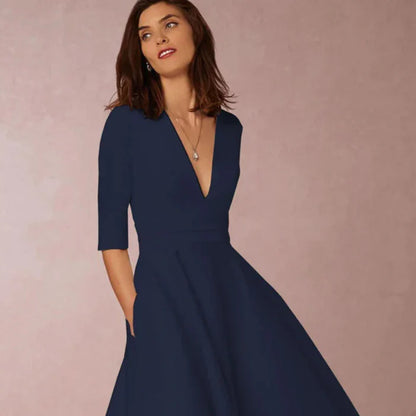 Vestido Vintage de los Años 60 con Falda Acampanada | Ideal para Primavera y Otoño