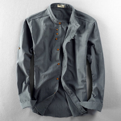 Camisa de Lino Ligera para Hombre con Ajuste Holgado I Ideal para Primavera y Verano