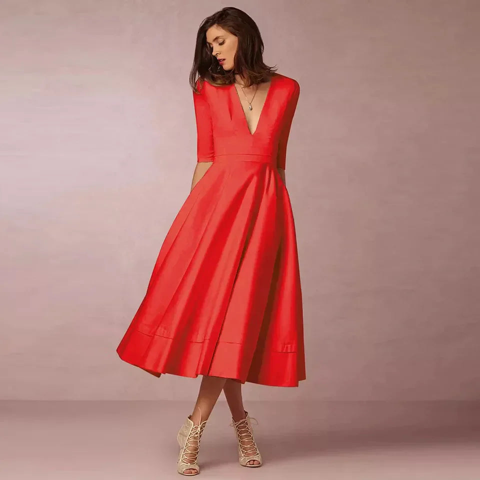 Vestido Vintage de los Años 60 con Falda Acampanada | Ideal para Primavera y Otoño
