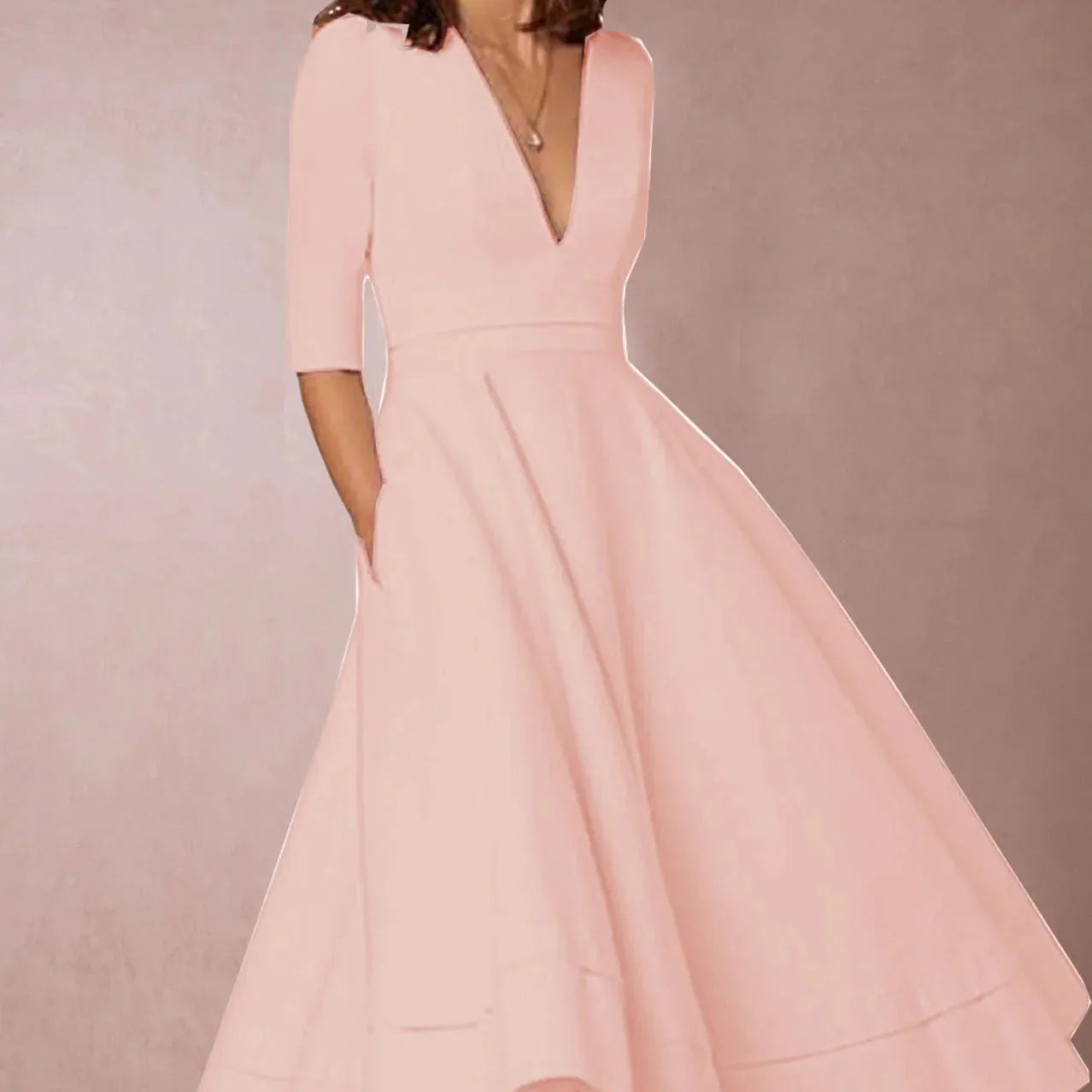 Vestido Vintage de los Años 60 con Falda Acampanada | Ideal para Primavera y Otoño