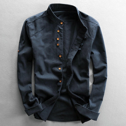 Camisa de Lino Ligera para Hombre con Ajuste Holgado I Ideal para Primavera y Verano