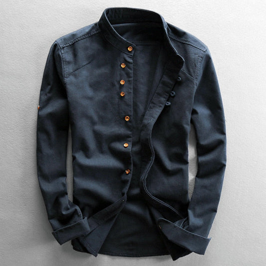 Camisa de Lino Ligera para Hombre con Ajuste Holgado I Ideal para Primavera y Verano