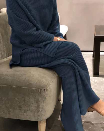 Conjunto de Suéter y Pantalón de Punto con Ajuste Relajado | Ideal para Primavera y Otoño