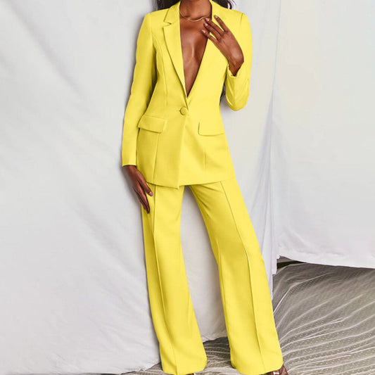 Conjunto de Blazer y Pantalón para Mujer | Ideal para Primavera y Otoño