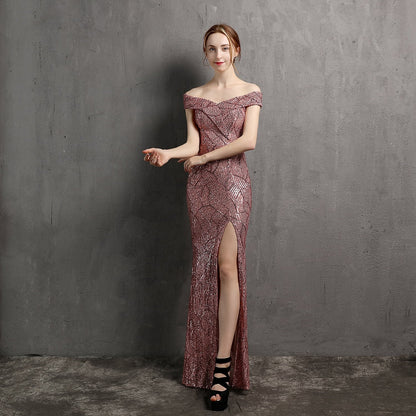 Vestido de Noche Elegante con Silueta Fluida | Ideal para Primavera y Verano