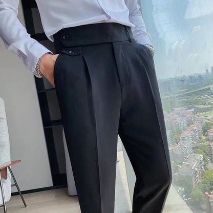 Pantalones Slim Fit de Pierna Recta Ideales para Primavera y Otoño