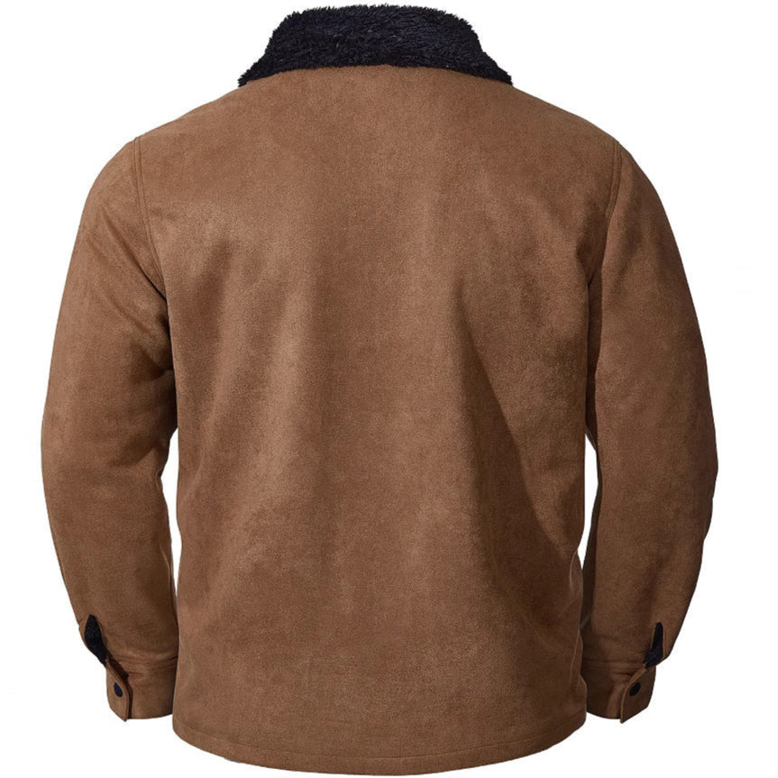 Abrigo Vintage de Pana con Solapas y Bolsillos con Ranura para Hombre | Ideal para Otoño y Primavera