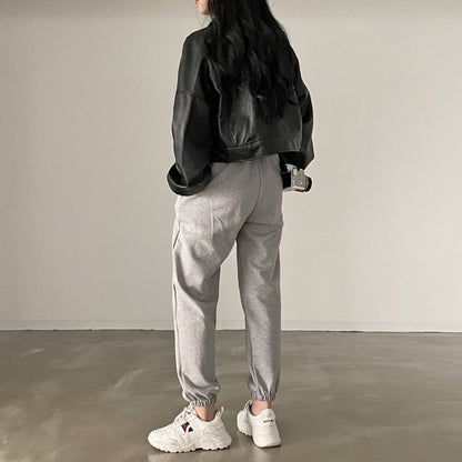 Chaqueta Suelta de Cuero PU | Ideal para Primavera y Otoño