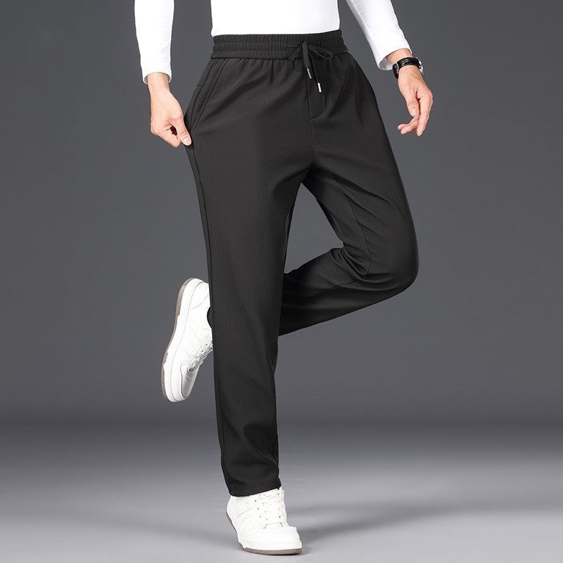 Pantalones de Traje de Negocios Forrados con Polar para Hombre – Ideales para el Invierno