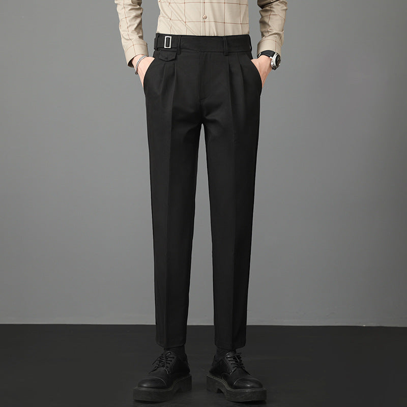 Pantalones de Traje Slim Fit Rectos para Hombres – Ideal para Otoño