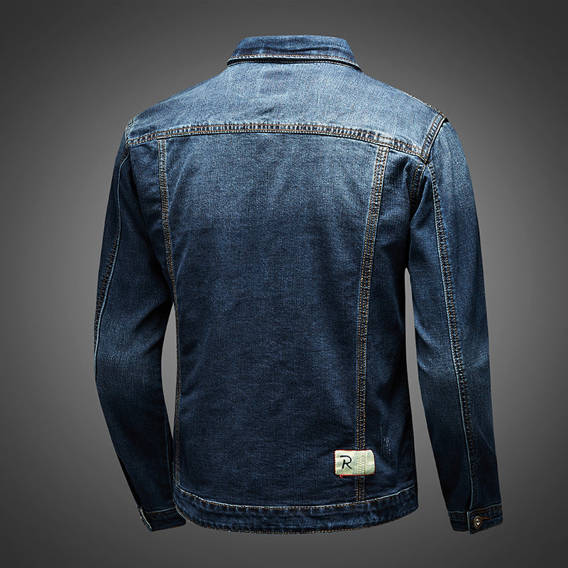 Camisa de Denim Slim Fit Casual para Hombre con Bolsillos con Topstitch | Ideal para Primavera y Otoño