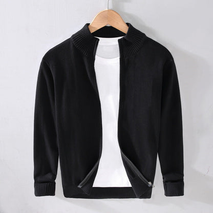 Cárdigan Slim Fit para Hombre de Color Sólido Ideal para Otoño