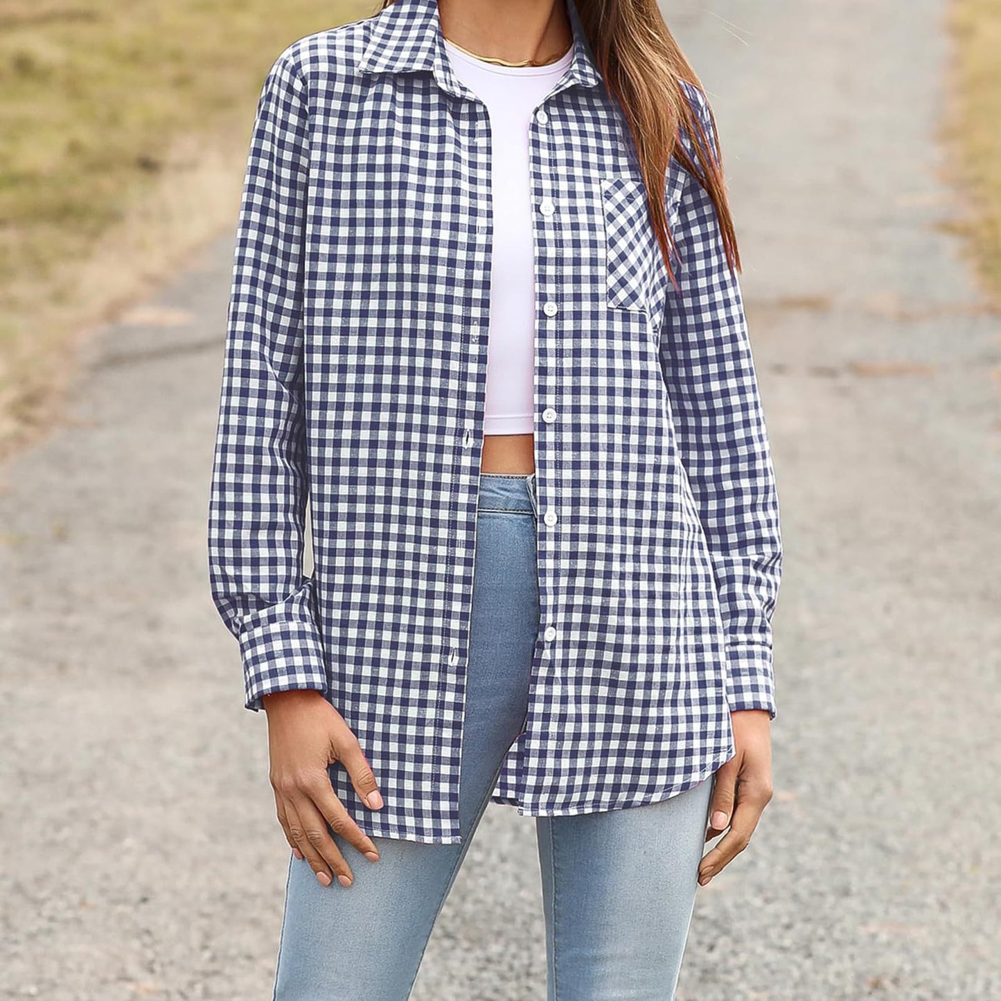 Camisa Holgada de Cuadros con Mangas Largas | Ideal para Primavera y Otoño