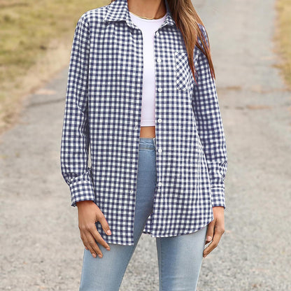 Camisa Holgada de Cuadros con Mangas Largas | Ideal para Primavera y Otoño
