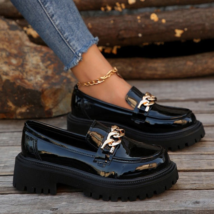 Zapatos Slip-On de Punta Redonda con Suela Gruesa | Ideales para Primavera