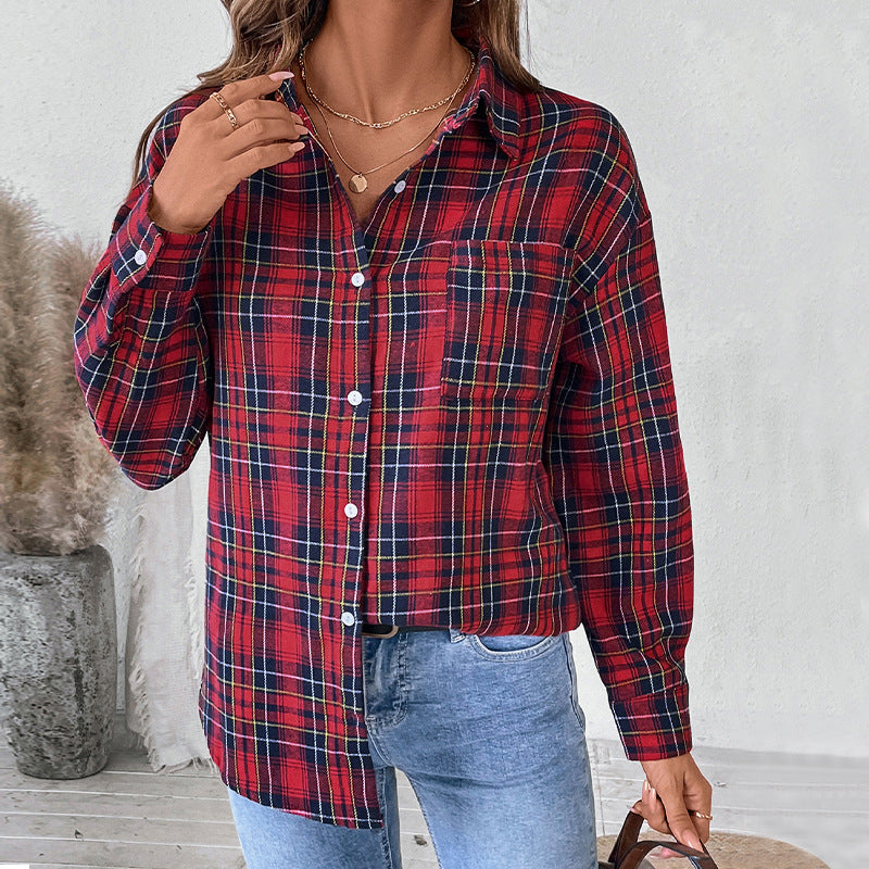 Chaqueta Camisa de Cuadros con Solapas y Manga Larga | Ideal para Otoño e Invierno