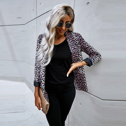 Blazer de Leopardo con Corte Holgado I Ideal para Primavera y Otoño