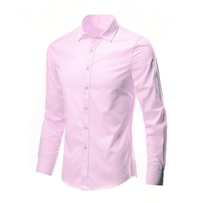 Camisa de Vestir para Hombre Manga Larga Sin Plancha, Ideal para Otoño