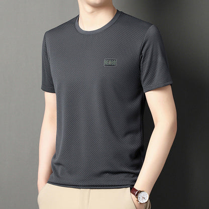 Pullover Jacquard de Manga Corta para Hombres – Ideal para el Verano