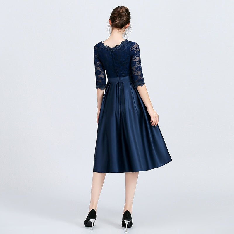 Vestido de Noche de Largo Medio con Detalle de Cremallera | Ideal para Primavera y Otoño