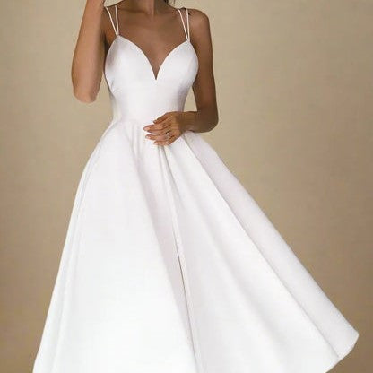 Vestido sin mangas con escote en V y tirantes delicados | Ideal para el verano