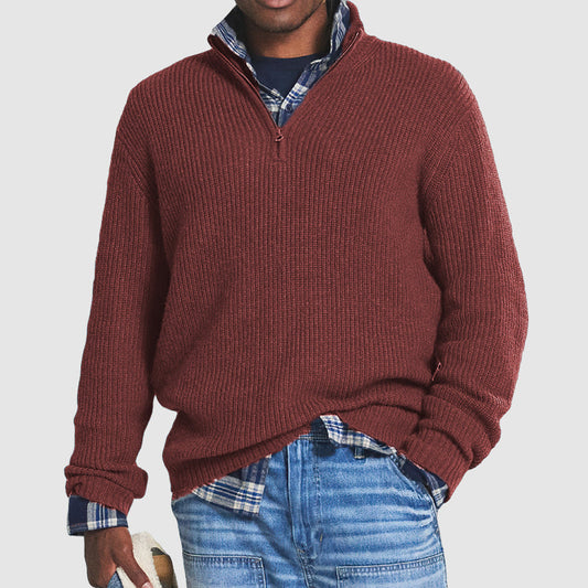 Suéter de Punto con Cremallera para Hombre I Ideal para Otoño e Invierno