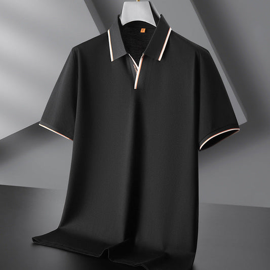 Top de Manga Corta con Cuello en V en Contraste – Ideal para el Verano