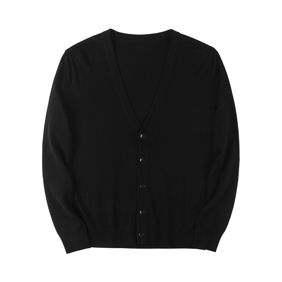 Suéter Cardigan de Color Sólido con Cuello en V Ideal para Primavera y Otoño