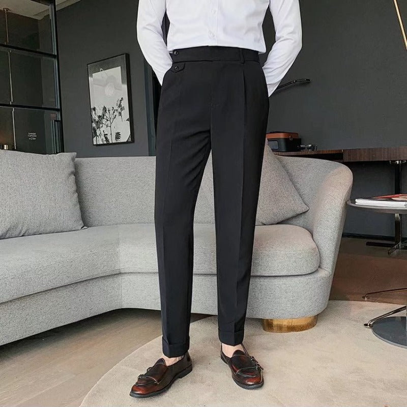 Pantalones Slim Fit de Pierna Recta Ideales para Primavera y Otoño