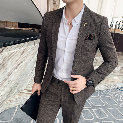 Traje de Dos Piezas de Cuadros para Hombre – Ideal para Todas las Estaciones