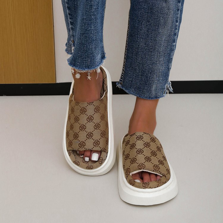 Pantuflas de Tela de Algodón Transpirable con Suela Gruesa | Ideales para Todas las Estaciones