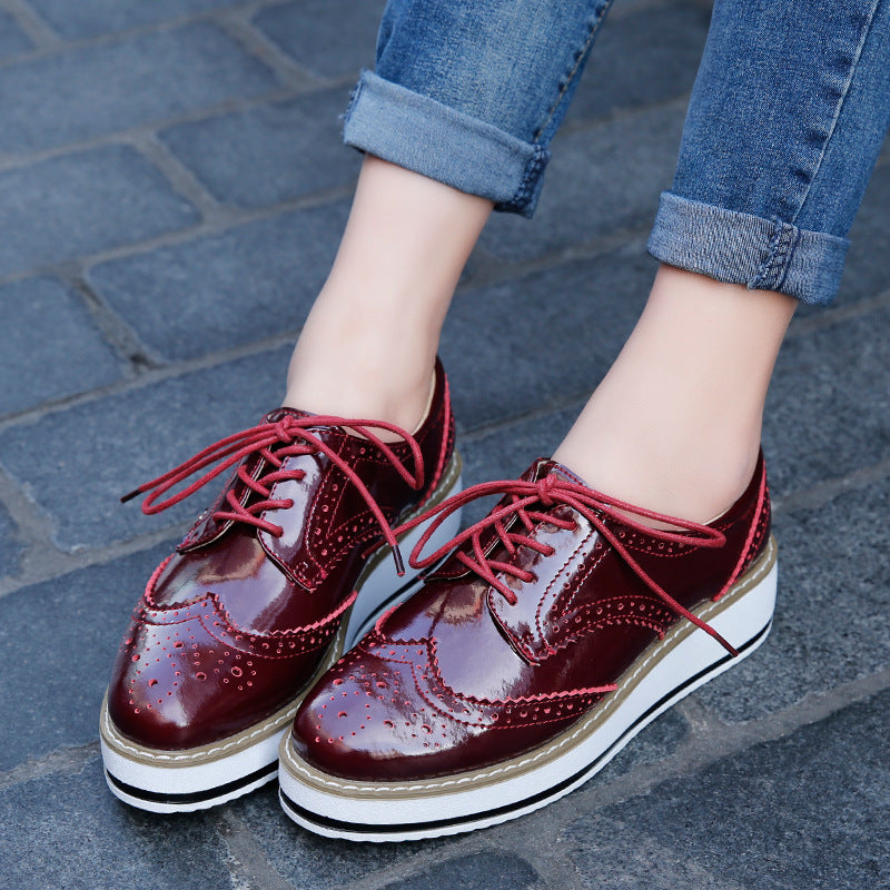Zapatos Planos de Cuero con Cordones – Ideales para Primavera y Otoño