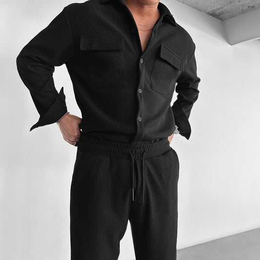 Camisa de Manga Larga Holgada con Solapa, Ideal para Todas las Estaciones