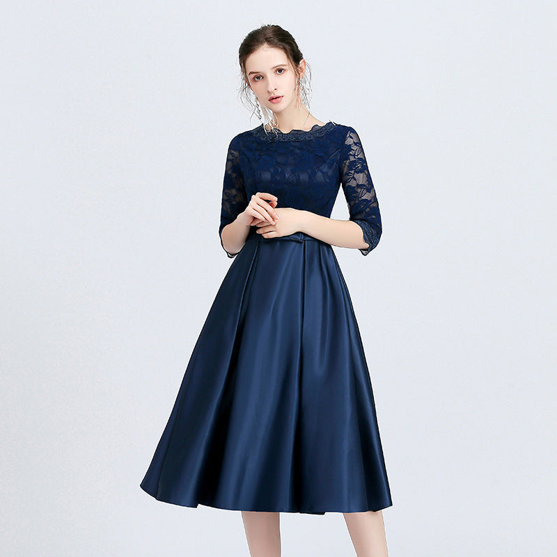 Vestido de Noche de Largo Medio con Detalle de Cremallera | Ideal para Primavera y Otoño