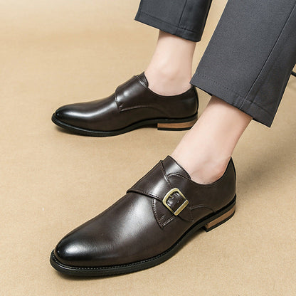 Zapatos de Vestir Deslizantes para Hombre en Piel con Suela Aumentadora de Altura | Ideal para Todas las Temporadas