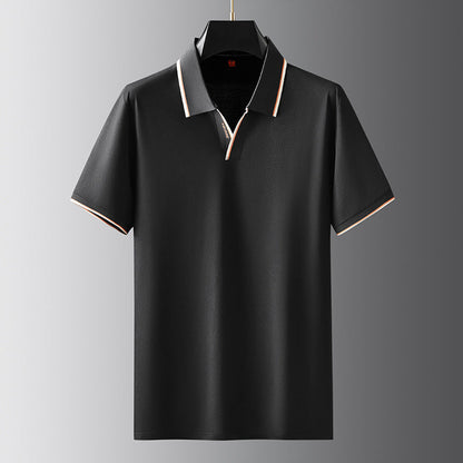 Top de Manga Corta con Cuello en V en Contraste – Ideal para el Verano