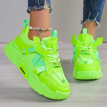 Zapatillas Deportivas de Malla Transpirable para Mujer con Aumento de Altura | Ideales para Primavera y Otoño