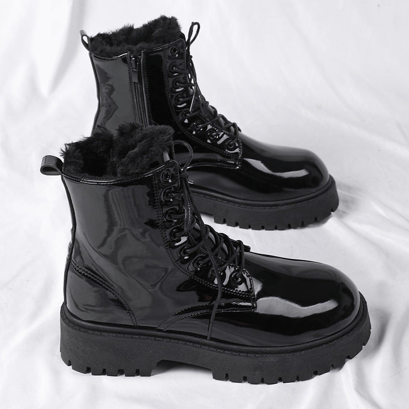 Botas de Trabajo de Cuero para Motociclista Hombre | Ideales para Invierno