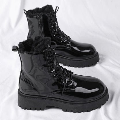 Botas de Trabajo de Cuero para Motociclista Hombre | Ideales para Invierno