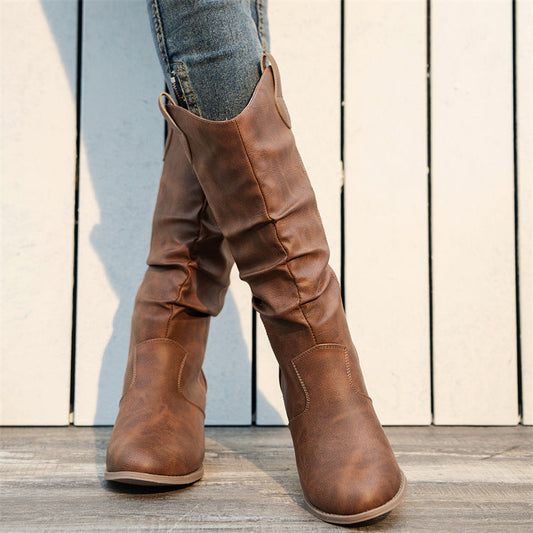 Botines de Tacón Alto con Punta Redonda para Mujer | Ideales para Todas las Temporadas
